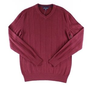 🆕NWOT V-Neck Stripe Texture Sweater